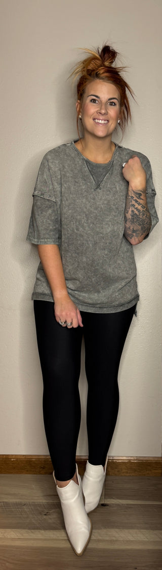 Mineral Wash Vintage Oversized Tee