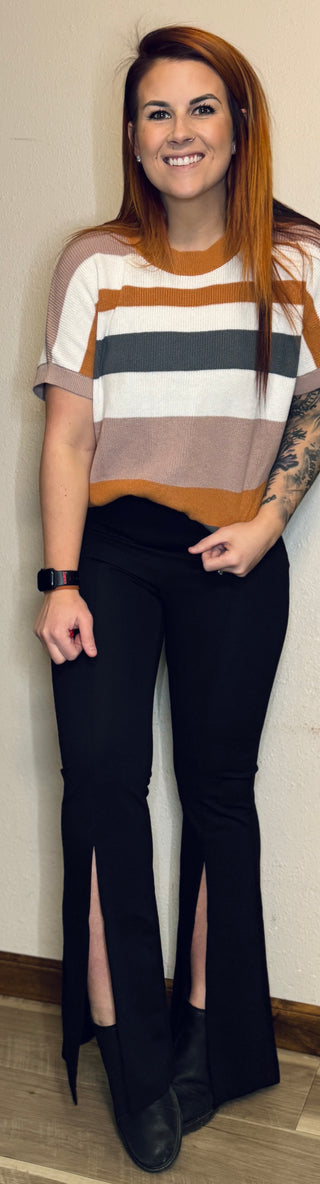 Black Split Legged Pant