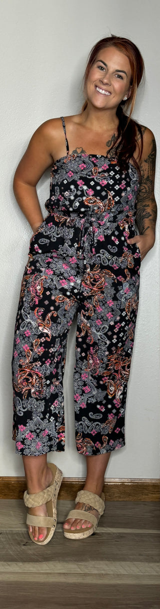 Boho Cropped Jumpsuit