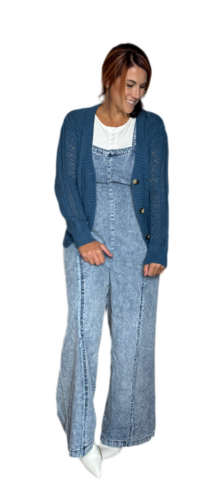 Denim Suspender Style Jumpsuit