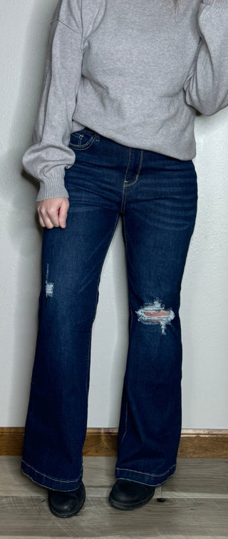 Dark Wash Bell Bottom Jeans