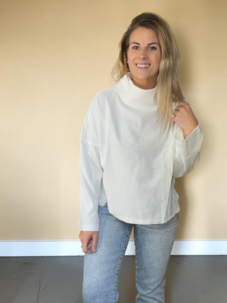 White Ribbed Sweater