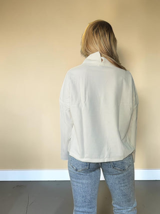 White Ribbed Sweater