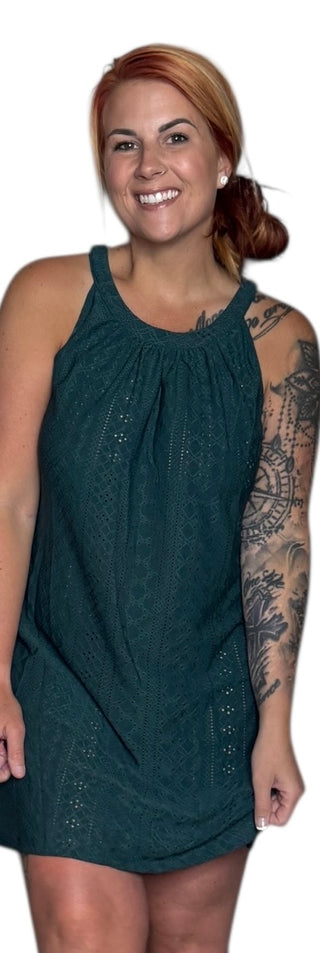 Round Neck Mini Dress