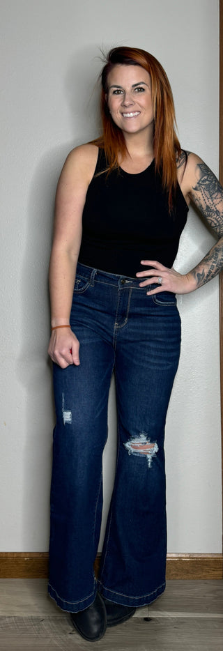 Dark Wash Bell Bottom Jeans