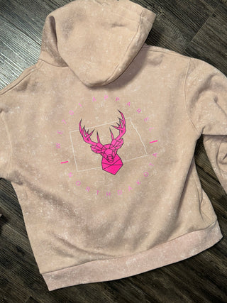 ND Geometric Deer Zip Up Hoodie