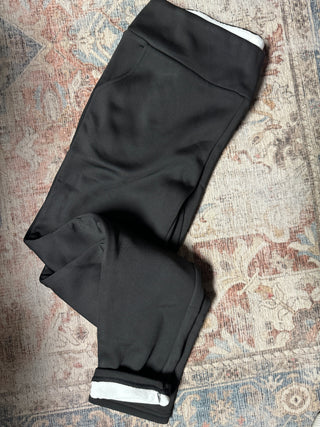 Black Fleece Lined Leggings With Pockets