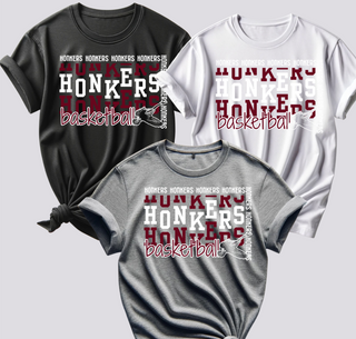 HONKERS REPEAT RECTANGLE BASKETBALL MAROOM AND WHITE