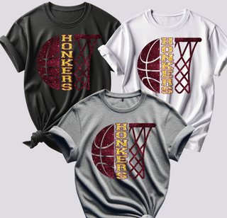 HONKERS FAUX GLITTER BASKETBALL AND NET
