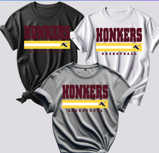 HONKERS BASKETBALL GOLD WHITE BAR