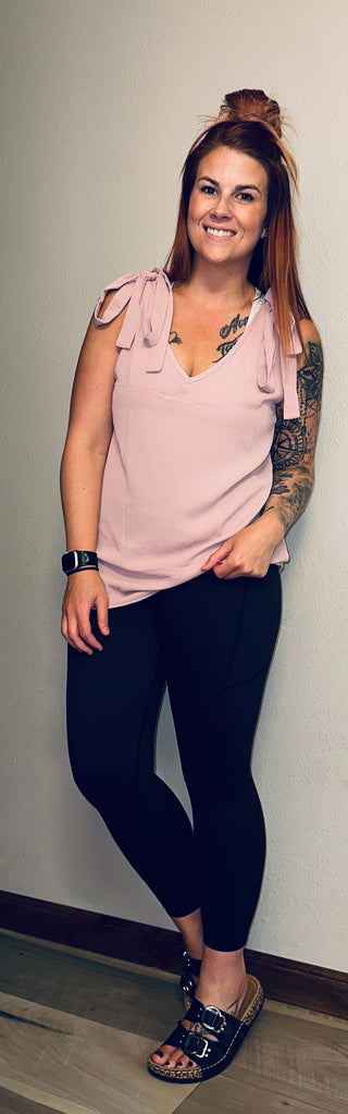 Pink Vneck Tank