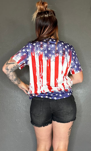 Bleached American Flag Tee