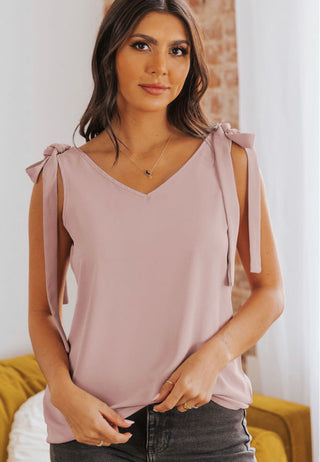 Pink Vneck Tank