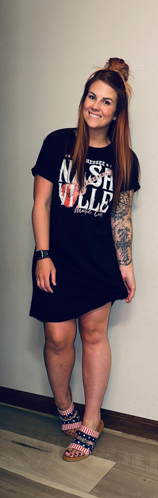 Nashville Graphic T Shirt Dress