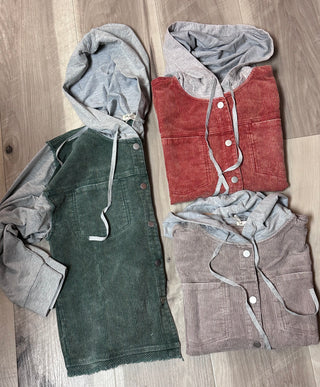 Olive Vintage Hooded Jacket